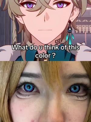 What do u think of this color?#lenspoisonofficial #contactlenses #cosplay #cosplayers #contactlense #aventurine #aventurinehonkaistarrail #anime #HonkaiStarRail #animeeyes 