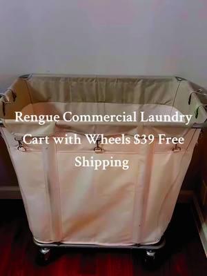 Rengue Commercial Laundry Cart with Wheels $39 Free Shipping #Rengue #CommercialLaundryCart #LaundryCart #laundrysorter #TikTokShop #shopping #viralvideo 