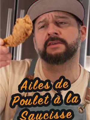 Ailes de Poulet à la Saucisse! La combinaison parfaite! 🐔🍗🌭 #recette #chicken #saucisse  @Thinkempire 