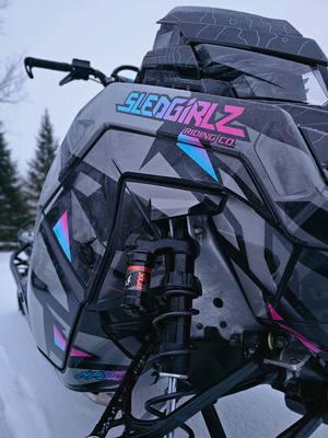 Few upgrades for the Khaos this season. 😎 #sledgirlz #snowmobile #sledtok @C&A Pro Snowmobile Skis @FoxShocksOfficial 