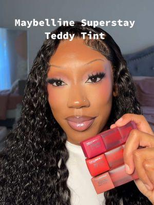 We love a versatile lip product!! ❤️ @Maybelline NY  1st shade: Skinnydip 2nd shade: Wild at heart 3rd shade: Coquettish  #fyp #maybellinepartner #mua #destoo777 #superstayteddytint