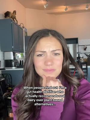 If you love almond milk, great! But *most* people can tolerate regular dairy fine without an issue - less is not more! A healthy gut thrives on diet diversity! #guthealth #dairyfree #guthealthdiet 