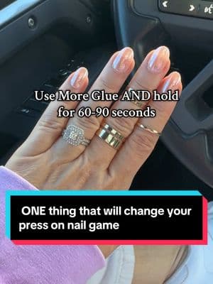 Listen Up, babe. STOP saying press on nails don’t work.  You need three key components for press ons to last - 1. proper nail prep. 2. correct glue application technique and 3. A good QUALITY press on nail. I get 10-14 days with no pop offs! Text the word GUIDE to 512-881-9871 and you’ll be sent my nail prep and application method 💅🏼🩷 Follow for more press on nail education and content 💅🏼 #glueonnails #pressonnailsarebetter #longlastingpressonnails #luxurypressonnails #pressonnails #diynailsathome #bestpressonnails #athomenails #nailhack 