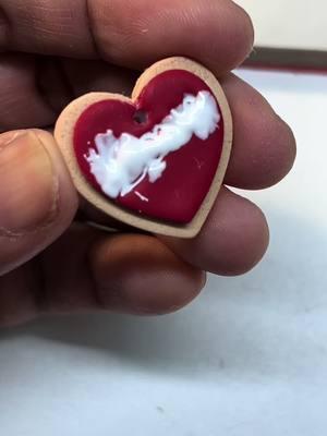 Working on Love language earrings #valentinesdayearrings #redheartearrings #handmadeearrings 