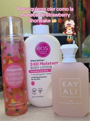 Hoy quiero compartir mi layering combo favorito para oler deliciosa todo el día ✨🍓. Comienzo con la crema EOS Strawberry Dream🩷, perfecta para una piel hidratada y suave. Luego, aplico el body mist de fresas de Aeropostale 🌸🍓, que añade un toque dulce y fresco. Y para cerrar con broche de oro, el perfume Kayali Yum Boujee Marshmallow 💖🔥, que le da esa vibra sexy y adictiva. Este combo es ideal si amas los aromas dulces y femeninos… huele como la muñeca de Strawberry Shortcake! 🌟🍓 #LayeringCombo ✨ #KayaliPerfumes 💖 #perfumetiktok 🍓 #fraganciasfemeninas 🌸 #PerfumeLovers 🩷 #CuidadoDeLaPiel 🌟 #StrawberryVibes 🍓 #PerfumeAddict 💎 #RutinaDeBelleza 🔥#perfumetok 