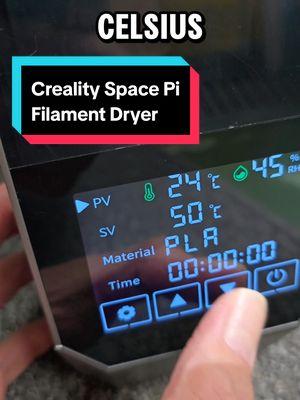 Creality Space Pi filament dryer overview. Good build quality, good features, accurate active heating. I wish it could be set to stay at a target humidity though. Overall, it's one of the better options out there. #TechMakesArt #3dprinting #filamentdryer 