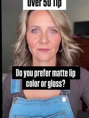 SHARE❤️SAVE❤️FOLLOW for Easy Over 50 Makeup Tips    As we gracefully age, our beauty routines can use a little refresh, and that includes our lip colors.    Now, let’s talk about matte lip colors. They can be fabulous, but sometimes they can also play tricks on us. You know how they say black is slimming? Well, matte colors can sometimes make our lips look smaller, like they’re trying to hide away! And if your lips have a bit of texture or dryness (which, let’s be honest, can happen to the best of us), matte formulas can highlight those areas instead of giving us that luscious, plump look we desire.    So, why not consider switching it up with a glossy lip color? Gloss can be your best friend! It adds that lovely shine that not only makes your lips look fuller but also gives them a youthful, hydrated appearance. Plus, it’s like a little magic trick that can distract from any texture issues.    Here are a few fun ways to embrace the gloss:    Layering: Try applying a tinted lip balm or a creamy lipstick as a base, then add a glossy top coat. It’s like giving your lips a little spa day!    Lip Gloss with a Wand: Grab a lip gloss with a wand applicator for easy touch-ups throughout the day. I’m using Seint Lip Oil!    Glossy Lip Stains: If you love a bit of color but still want that shine, look for glossy lip stains. They give you the best of both worlds—long-lasting color and a beautiful sheen.    Mix and Match:Don’t be afraid to mix a matte lipstick with a gloss. Just dab a little gloss in the center of your lips for a pop of shine that makes them look fuller.    The matte color on my lips is Renaissance from @seintofficial  Angel Illuminator by @seintofficial    #lipstick #fullerlips #smilebig #nofiller #glossylips #over50andfabulous #menopause #midlife