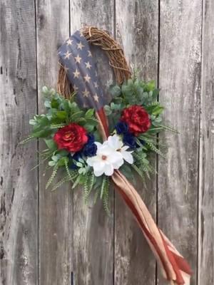 🇺🇸 Ol’ Glory is back! 🇺🇸 We’re starting early this year, stocking our customers’ favorite summer wreaths, and Ol’ Glory is here to make a grand return! Perfect for Memorial Day, Independence Day, Veterans Day, or year-round patriotic pride, this handcrafted beauty features vibrant florals, lush greenery, and a vintage-inspired flag for a timeless, rustic charm. 🛒 Limited availability—don’t wait to grab yours! #PatrioticWreath #OlGloryWreath #USA #HandmadeWithLove #AmericanPride #SupportSmallBusiness #wreath #summerwreath #farmhousewreath #homedecor #decor #frontdoorwreath #doorwreath #barrelofwreaths