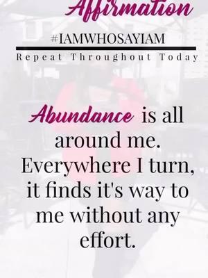 ✨SAVE & SHARE✨ AFFIRM WITH ME: Abundance is all around me. Everywhere I turn it finds its way to me effortlessly. . . . . #askash #askashlee #repeatafterme #morningmantras #affirmationpositive #affirmationoftheday #affirmyourself #affirmwithash #selftalk #selftalkmatters #selftalkpositive #positiveselftalk #affirmationaddict #abundantliving #abundantlife #abundant #abundance  #abundancemindset #abundantlyblessed #fyp