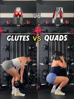 Glutes VS. Quads Know the difference #gluteworkout #gymrat #gymgirl #gymtips #rdl #squat #fyp #gymmotivation #legday