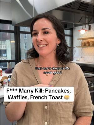 This is one of the HOTTEST #breakfast takes we’ve ever done - do you agree?? 🫨🧇 #fmk #waffles #pancakes #frenchtoast #hottake 