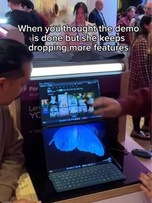 that yoga book 9i sure has a lot to offer #lenovo #CES2025 #yogabook9i #laptop @Dino Roman 