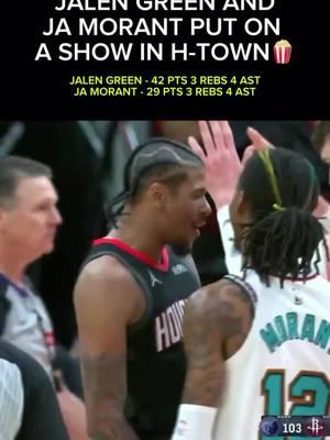 JALEN GREEN VS JA MORANT 😤🔥 #jalengreen #jamorant #grizzlies #rockets #memphis #houston #NBA #nbabasketball #basketball #ballislife #nbahighlights #nbanews #nbamemes #nbaallstar #fyp #foryou #fypシ 