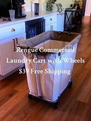 Rengue Commercial Laundry Cart with Wheels $39 Free Shipping #Rengue #CommercialLaundryCart #LaundryCart #laundrysorter #viralvideo #viraltiktok #shopping #TikTokShop 