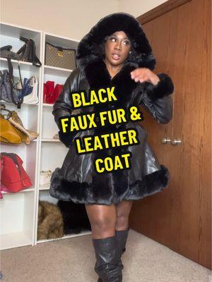 I’m OBSESSED, absolutely love it!! Have y’all purchased this in black or brown?? #wintercoat #luxurycoat #blackcoat #fauxfurcoat 