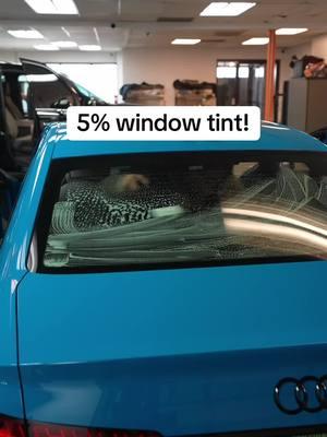 5% tint is the darkest shade that they make. It is also considered limo tint. If you have never had it before, I would definitely think twice before getting it done! #tint #windowtint #darktint #audi #a4 #cars #denver #colorado #denverppf #denverclearbra #denvertint #coloradoppf #coloradotint #denverwindowtint #denvervinylwrap 