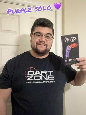 Got myself the new purple solo from @Dart Zone Blasters and you already know I'm loving this blaster! #dartzone #dartzoneblasters #dartzonesolo #dartzonepro #greennotyellow #foamflingingfun #worldfoamalliance 