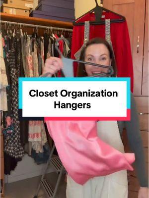 Have you guys seen these hangers before?! 🧥They are a game changer for chunky sweaters!  #closetorganization #closetorganizationhacks #coathanger #emilysituations #closetmusthaves 