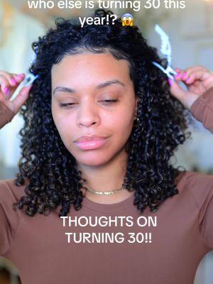 Turning 30 in a few weeks, eeeeeeek!! 🥰 #millennial #turning30 #curls #grwm #makeup 