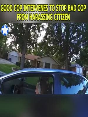 Good Cop Intervenes to Stop Bad Cop from Harassing Citizen | Us Good Cops part 2 #cops #goodcops #citizen #fyp 