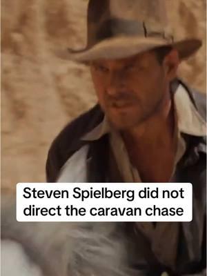 Steven Spielberg let his Second Unit director direct the entire caravan chase in Raiders of the Lost Ark! . . . . #raidersofthelostark #indianajones #harrisonford #movies #stevenspielberg 