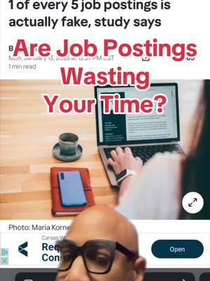 1 in 5 Job Postings is Fake – Here’s What You Need to Know  Did you know that up to 1 in 5 job postings might be fake? Yep, ghost jobs are everywhere. Companies post roles they never intend to fill to appear like they’re growing or to keep current employees feeling replaceable. For job seekers, this means countless hours spent applying for positions that don’t even exist. It’s frustrating, it’s disrespectful, and it’s more common than you think. Next time you’re job hunting, look out for red flags: * Vague job descriptions * Posts that stay up for months * Lack of updates after you apply *  What’s your take on ghost jobs? Have you ever felt like you applied for a position that wasn’t real? Share your thoughts below.  #JobSearch #CareerAdvice #GhostJobs #HiringTrends #JobHuntingTips #ProfessionalGrowth #CareerTips #EmploymentFacts  