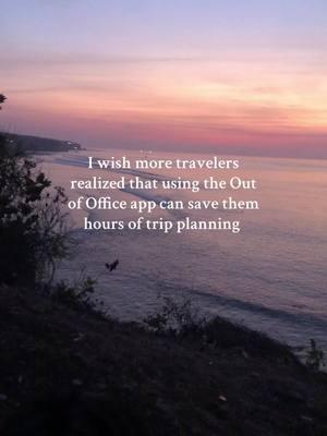 Spent hours planning a trip only to feel more confused?😅 same. That’s why I started using the Out of Office app- it’s like having a travel-savvy bestie do all the hard work for you✈️  #travelhacks #travelplanning #travelapp #tripplanning 