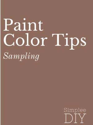 Details👇🏼 A important step in choosing paint colors is to test the color in your space before committing!!  Paint a large sample on a poster board or directly on your walls and observe it at different times of the day.  Light changes throughout the day and can significantly affect how a color appears.  This helps you see how the color interacts with your lighting, furniture, and other design elements in the room. ♥️Follow Simplee DIY for more paint color inspo and tips! #paintcolors #paintcolor #interiorpaint #interiorpainting #wallpaint #wallpainting #exteriorpainting #painttips 