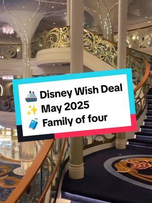 Email Daniella@APairOfEarsTravel.com or fill out the quote form linked in my profile to book this deal before it's gone! This is the only time you can sail the Disney wish as a family of four for under $3K ✨🚢🫶🧭🧳 And don't forget my planning services are completely FREE!  #disneycruise #disneytravelplanner #disneyagentes #disneycruiseship #disneywishcruise #disneyworldflorida #disneyvacationplanner #disneyagentes #disneyplanning #cruise #disneycruiseplanning #disneycruisewithtoddlers #waltdisneyworld #apairofearstravelwithdaniella 