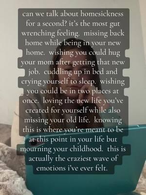 I don’t know how to manage these feelings.  being the child that moved away is so hard… #fypシ゚viral #movingawayfromhome #homesickness #homesick 