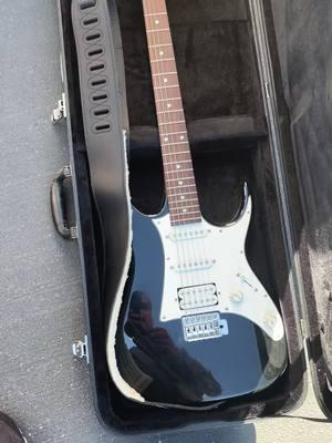 Close-up of guitars and what was left of safe #guitar #guitartok #centralvalleypicker #storageunitfinds #auction #knox #ibanez 