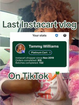 I’m gonna miss you guys 🥹🥹 I post Facebook reels too. So follow me on Facebook #platniumshopper #instacart #dayinmylifevlog #doordash #giglife #vlogtiktok #blackvlogger 