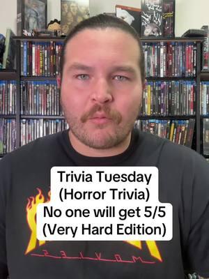 Hardest Trivia Tuesday yet! Can’t wait to hear how you all do on this one. #horrortok #trivia #triviatuesday #horrormovies #movietok #gametok #horrortrivia #fyp 