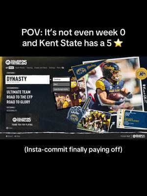 Upgraded pipelines + insta commit might be the play #collegefootball25 #kentstate