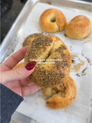 swapping the self rising flour for bread flour >>> full recipe on my instagram 💗 #mealprep #highproteinmeals #weightloss #mealideas #2ingredients #bagelrecipe #bagels #highproteinbagel 