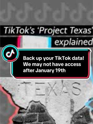 Important TikTok ban information. Please be sure you are saving your videos and data just in case we lose access to TikTok on January 19th. I have posted several videos on how to back up your data and download all your videos to your devices. Don’t wait until the last day to do something ❤️❤️❤️ #tiktokbanus #tiktokban #savetiktok #tiktokhelp #tiktok2025 