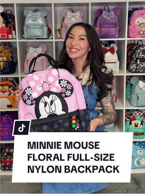 Look at how cute is this Disney Minnie Mouse Floral Rock the Dots Full-Size Nylon Backpack! 🎀✨ It’s in-stock now so let us know what you think about it! #707club #707street #loungefly #SmallBusiness #smallshop #tiktokshopfinds #gift #spotlightfinds #ootdinspo #ValentinesDay #disney #distok #disneyadult #minniemouse #minnie #backpack 