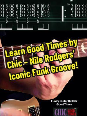 Step into the world of funk mastery with Nile Rodgers’ legendary riff from Chic’s Good Times! This groove defines funk and disco, featuring tight, syncopated rhythms and chordal magic that only Nile could deliver. Perfect for guitarists looking to master timing, rhythm, and that unmistakable funk feel. Follow along with tabs and channel the brilliance of one of music’s most influential guitarists. Let’s groove! #nilerodgers #chic #goodtimes #funkguitar #guitartabs 