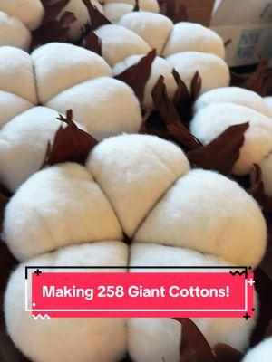 Giant Cottons for Store Dispkays all over US & Canada! 🤗🌸🌸🌸 #giantflowers #giantflower #giantflowersdecor #cottonflower #giantcotton #pimacotton 