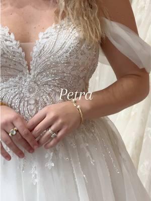 allow us to introduce you to Petra!!! The most stunning beaded off the shoulder ballgown we will dream of forever! 💎 #beadedgown #weddingdress #weddingdressinspo #weddingdresses #ballgown #ballgownweddingdress 