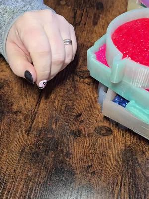 ASMR freshie demolding #freshiesinthemaking #wholesale #smallbusinessowner #moldmaker #freshiesupplies #carfresheners #theaqualeopard #supportsmallbusiness #shopsmall #glitter #asmr #asmrsounds #demolding 