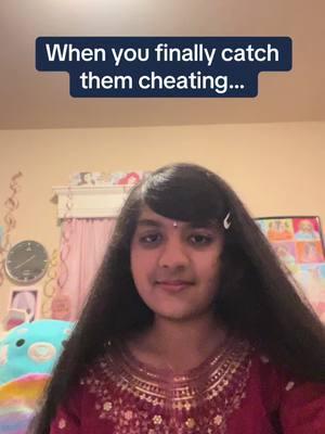 When you finally catch them cheating…do we like?  btw this is the bridge  #fyp #singersongwriter #original #heartbreak #cheater #breakup #indianamerican #taylorswift #oliviarodrigo #singing #highschool #middleschool 