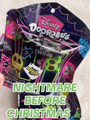 Can’t resist the ✨GLOW✨ of these creepy cuties!! Only 2 more to go!! 🫶🏻  #disney #doorables #disneydoorables #disneydoorablesunboxing #unboxingtoys #toyunboxing #nightmarebeforechristmas #nbc #doorablesunboxing #jackskellington #disneydoorablesblacklight 