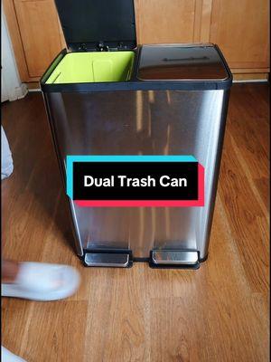 This dual trash can will give your kitchen a whole new look. #trashtalk #trashcan #hygiene #Adoteumhabitinho #EcoFriendly #TrashCan #OrganizationHacks #TikTokShop #garbagecan #KitchenHacks #recycle #cleanvibes #lifehacks #homecleaning #flashsale #ttslevelup #ttsdelightnow #xyzbca #tiktokshoploveatfirstfind 