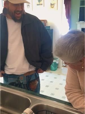 My Grandma loves Van Gogh, so my husband bought pants covered in his paintings because he knew she’d love it. They’re bffs🥰 #grandma #grandmasoftiktok #husbandandwife #vangogh #wholesome #southerngrandma 