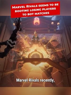 Marvel Rivals seems to be booting losing players to bot matches  #marvelrivals #marvel #heroshooter #botlobby #skillbasedmatchmaking #sbmm #pcgaming #pcgamer #GamingOnTikTok