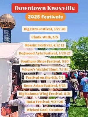 See you in Downtown Knoxville, TN for an exciting 2025 full of events and festivals. What are you looking forward to?! ✨👇 #LoveDowntownKnox 