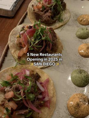 5 new restaurants opening in 2025 in San Diego!!! Which one are you excited to try? 😋 #sandiegofood #sandiegohiddengems #sandiegorestaurants #sandiegorealtor #greenscreen 