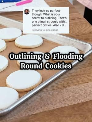 If your first round cookie isn’t “perfect” it’s gonna be ok! Even I still get wonky round cookies after 7 years of decorating. Here are some recommendations to apply to your next decorating session 🫶🍪🤓  #royalicing #icingcookies #decoratingcookies #cookietips #decoratingtips #fyp 