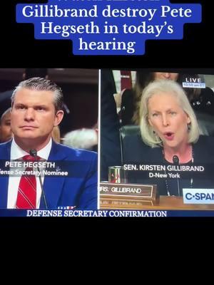 Get it. #politicstiktok #politik #petehegseth #fyp #defensesecretary #congressionalhearing #hegseth #kristengillibrand #trump #democrats #politics 